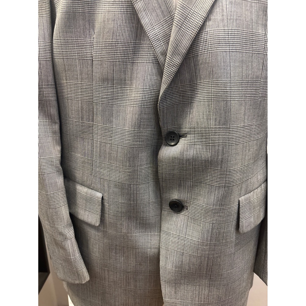 Doncaster‎ Imperial Blazer Mens 38.5R Grey Glen Plaid Sport Coat  pant 32.5x30.5